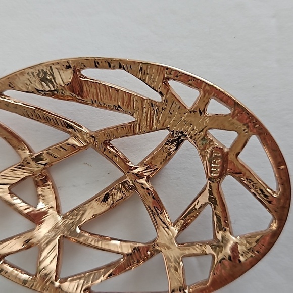 NRT Rose Gold Tone Pendant w/ Purple, Blue & Clear Rhinestones on 30" Chain - Picture 8 of 8